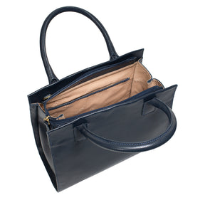 Bolsa de Couro Tote Bag San - Marinho