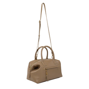 Bolsa de Couro Tote Bag San - Camel
