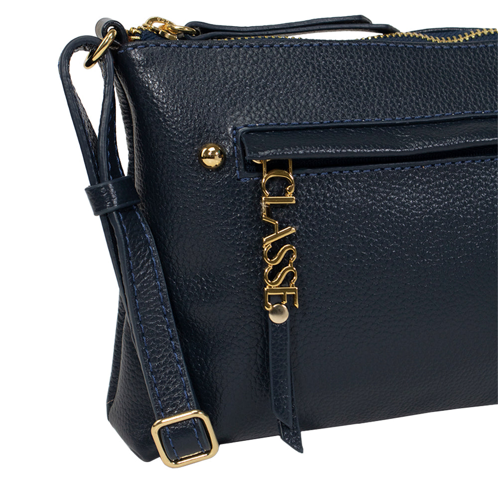 Bolsa de Couro Crossbody Bag San - Marinho