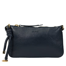 Bolsa de Couro Crossbody Ari - Marinho