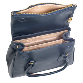 Bolsa de Couro Tote Dani - Marinho
