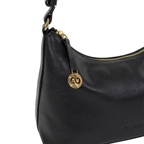 Bolsa de Couro Hobo  Dani - Preto
