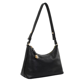 Bolsa de Couro Hobo  Dani - Preto