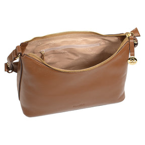 Bolsa de Couro Hobo  Dani - Nocciola