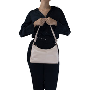 Bolsa de Couro Hobo  Dani - Creme