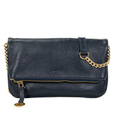 Bolsa de Couro Tiracolo Ari - Marinho