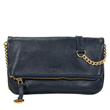 Bolsa de Couro Tiracolo Ari - Marinho