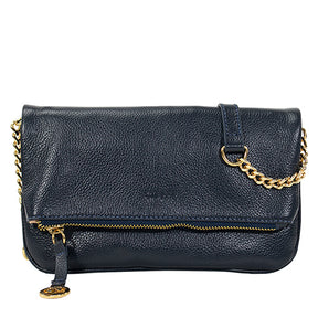 Bolsa de Couro Tiracolo Ari - Marinho