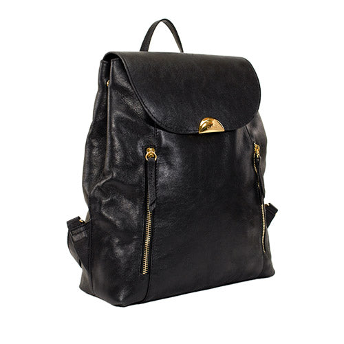 Mochila Feminina de Couro Luma - Confort Preto