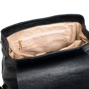 Mochila Feminina de Couro Luma - Preto