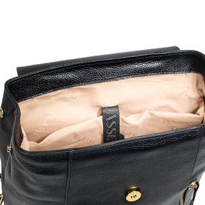Mochila Feminina de Couro Luma - Preto
