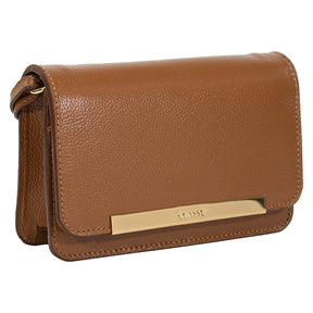 Bolsa de Couro Tiracolo Bag Lore - Nocciola
