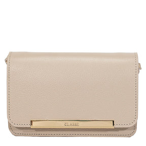 Bolsa de Couro Tiracolo Bag Lore - Creme