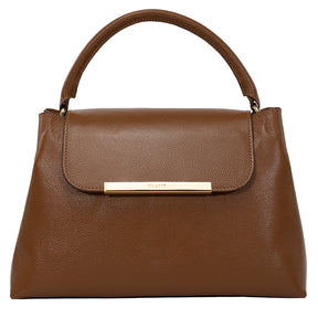 Bolsa de Couro Tote Bag Lore - Nocciola