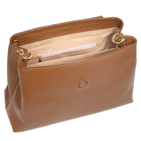 Bolsa de Couro Tote Bag Lore - Nocciola