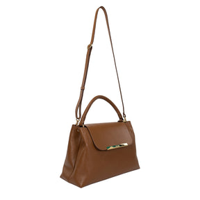 Bolsa de Couro Tote Bag Lore - Nocciola