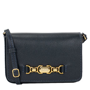 Bolsa de Couro Tiracolo Belle - Marinho
