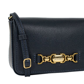 Bolsa de Couro Tiracolo Belle - Marinho