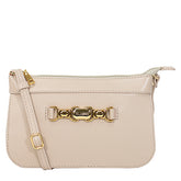 Bolsa de Couro Crossbody Belle - Creme