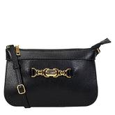 Bolsa de Couro Crossbody Belle - Preto