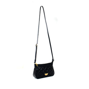 Bolsa de Couro Crossbody Maia - Preto