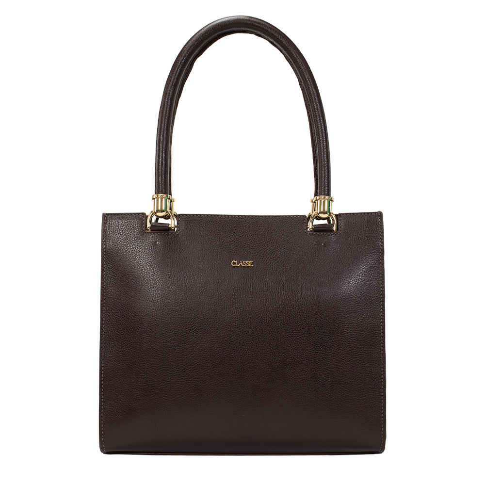 Bolsa de Couro Shopping Bag Valen - Chocolate