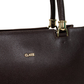 Bolsa de Couro Shopping Bag Valen - Chocolate