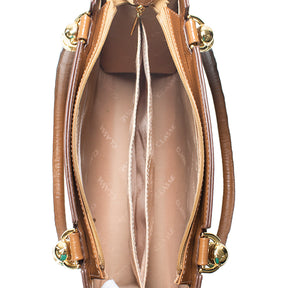 Bolsa de Couro Shopping Bag Valen - Nocciola