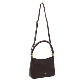 Bolsa de Couro Crossbody Valen - Chocolate