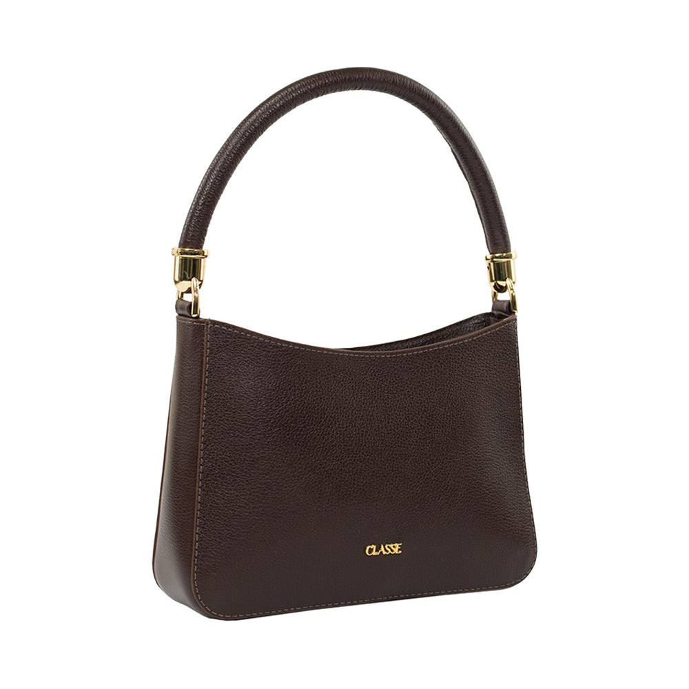 Bolsa de Couro Crossbody Valen - Chocolate
