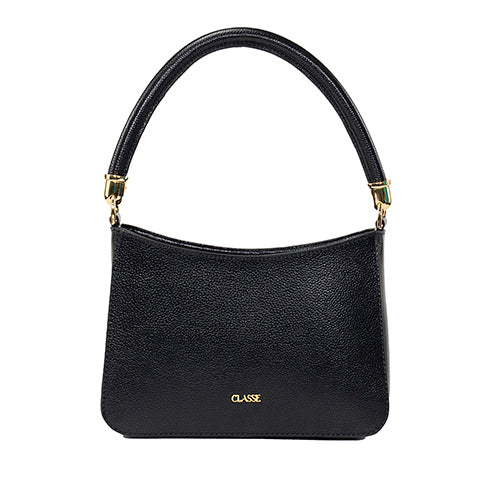 Bolsa de Couro Crossbody Valen - Preto
