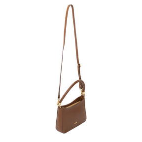 Bolsa de Couro Crossbody Valen - Nocciola
