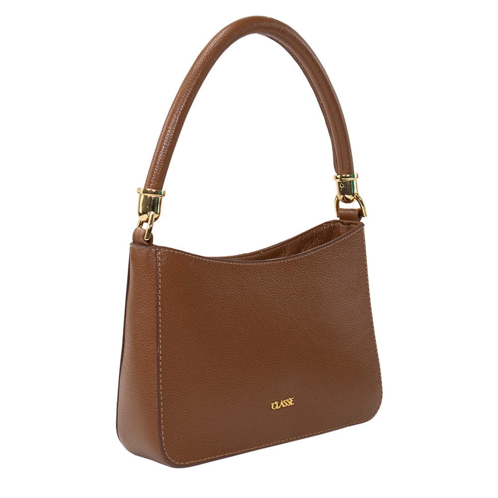 Bolsa de Couro Crossbody Valen - Nocciola