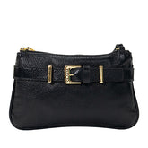 Bolsa de Couro Crossbody Cela - Preto