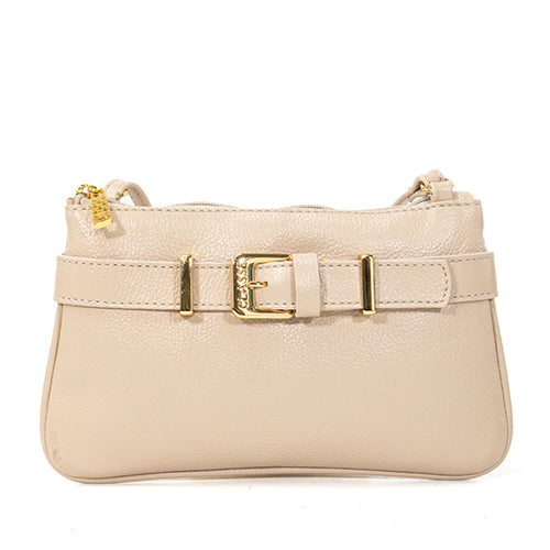 Bolsa de Couro Crossbody Cela - Creme