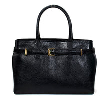 Bolsa de Couro Tote Bag Cela - Preto