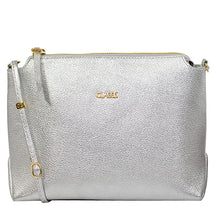 Bolsa de Couro Croosbody Ninna - Prata