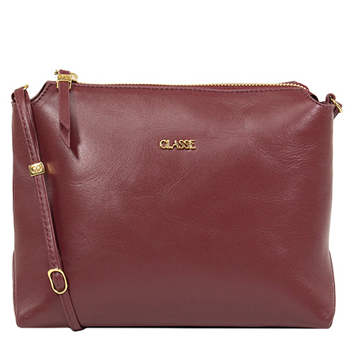 Bolsa de Couro Croosbody Ninna - Ruby