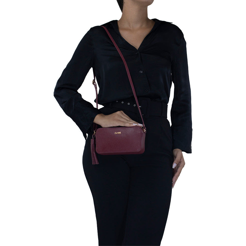 Bolsa de Couro Camera Bag Malu - Ruby