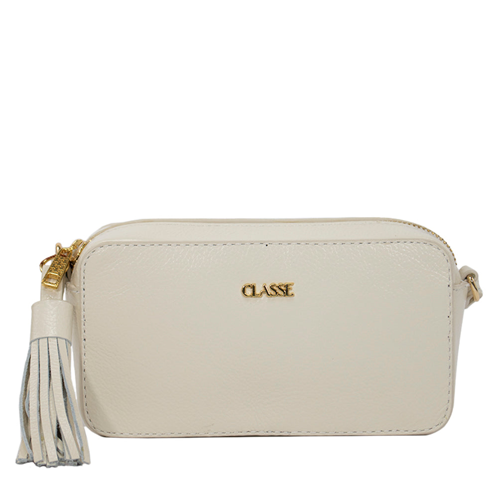 Bolsa de Couro Camera Bag Malu - Off White