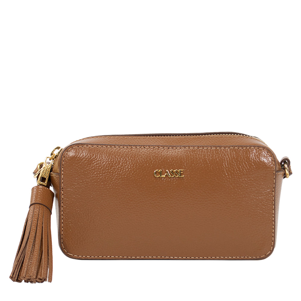 Bolsa de Couro Camera Bag Malu - Nocciola