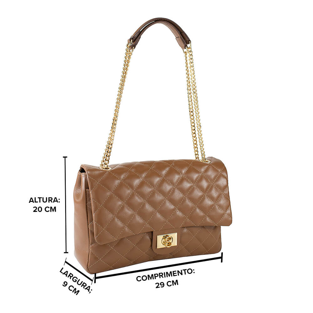 Bolsa Tiracolo de Couro Lauren - Grande