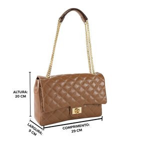 Bolsa Tiracolo de Couro Lauren - Grande