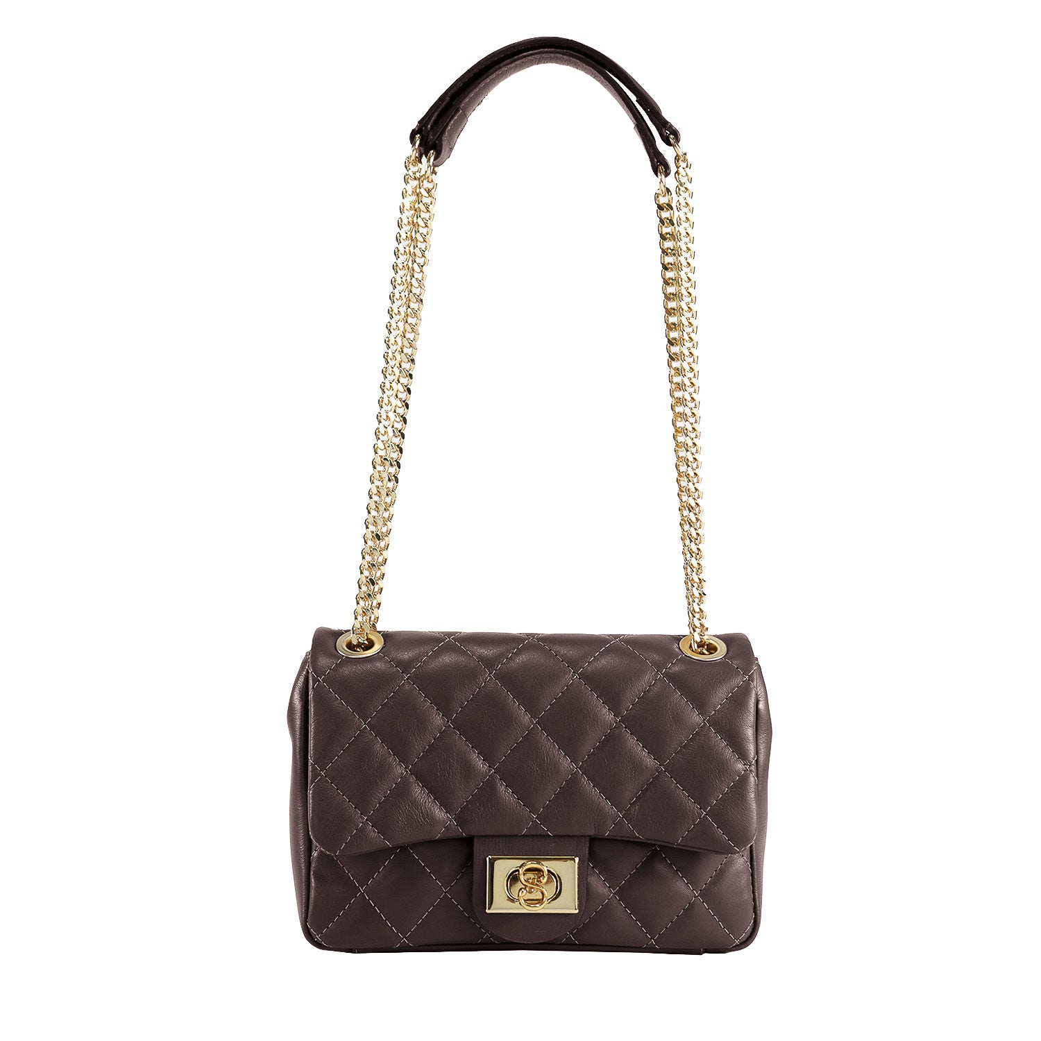 Bolsa Tiracolo de Couro Lauren - Média