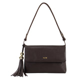 Bolsa de Couro Tiracolo Fendi - Chocolate