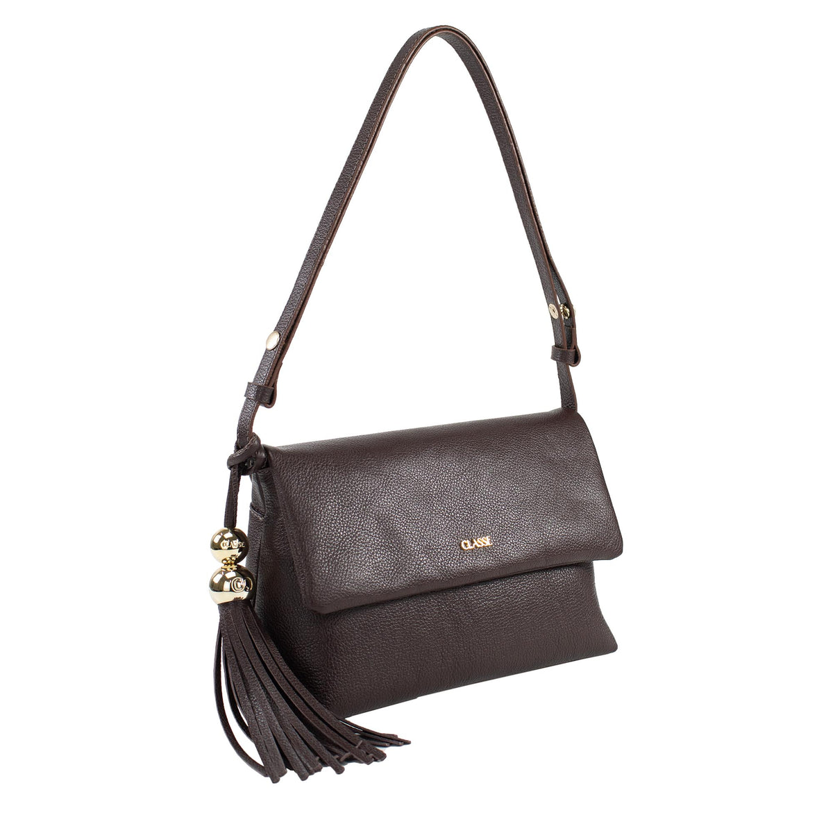 Bolsa de Couro Tiracolo Fendi - Chocolate