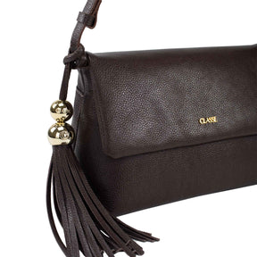 Bolsa de Couro Tiracolo Fendi - Chocolate