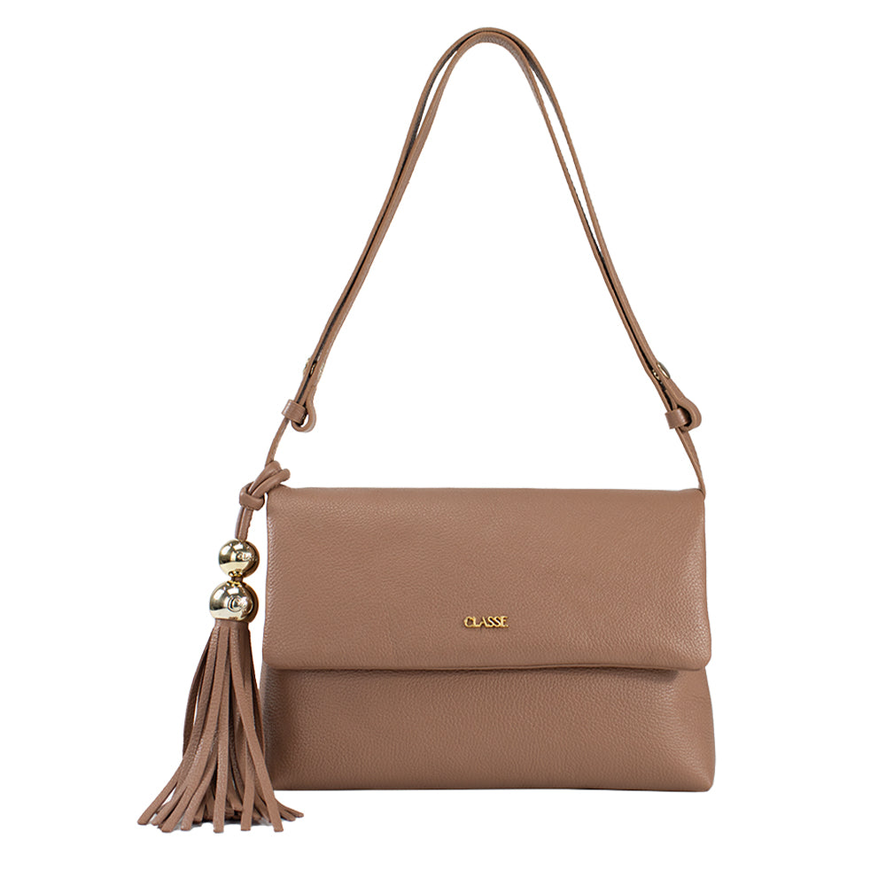 Bolsa de Couro Tiracolo Fendi - Floater Mocaccino