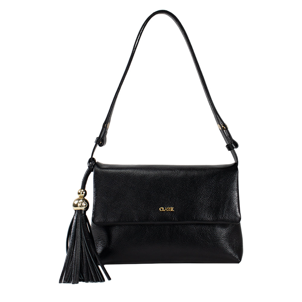Bolsa de Couro Tiracolo Fendi - Preto