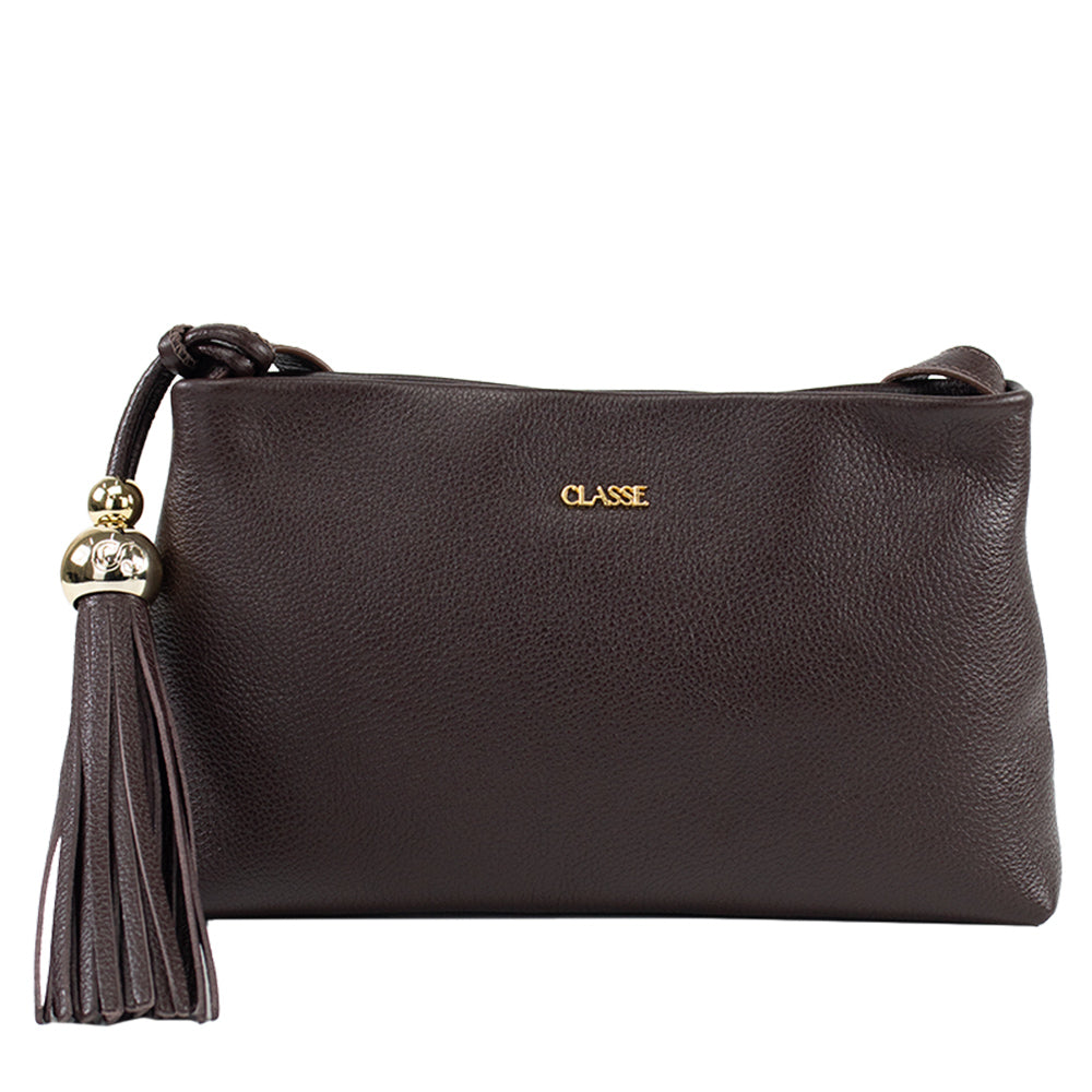 Bolsa de Couro Crossbody Fendi - Chocolate
